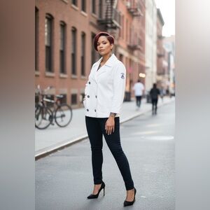 VINTAGE RALPH LAREN LADYS COTTON BUTTON UP, BLAZER SIZE LARGE BEAUTIFUL.…